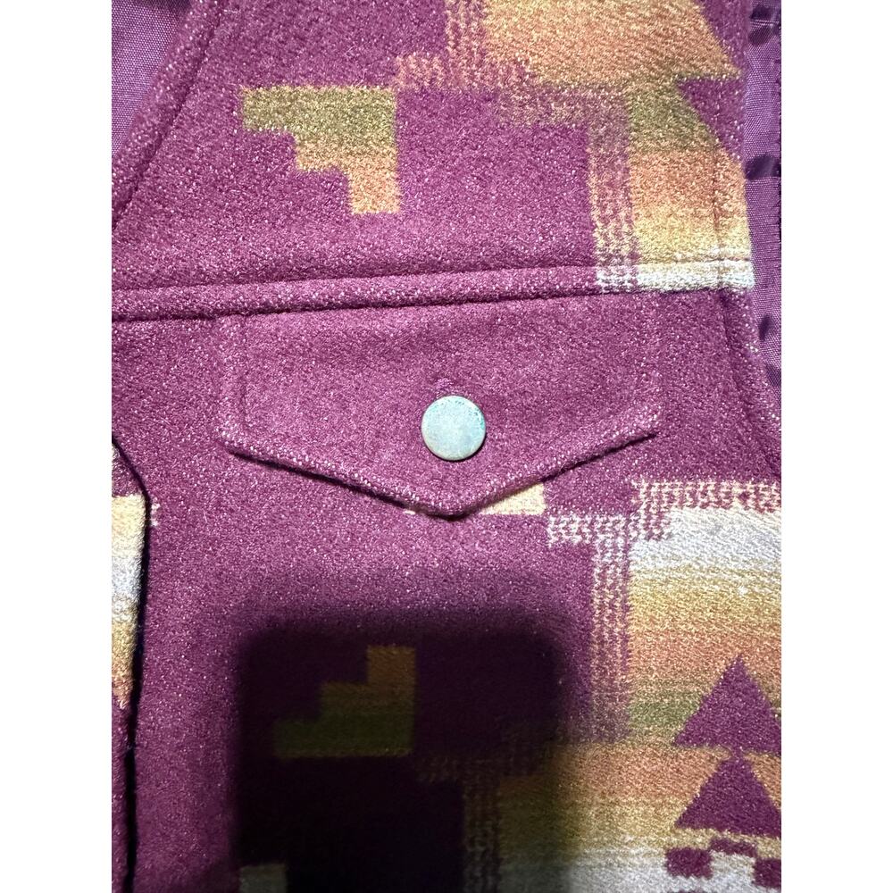 Vintage Pendleton Knockabout Buttonup Maroon Wool… - image 4